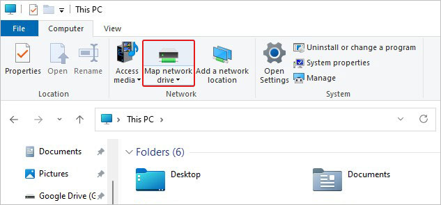 select-Map-network-drive-from-Menu-Bar