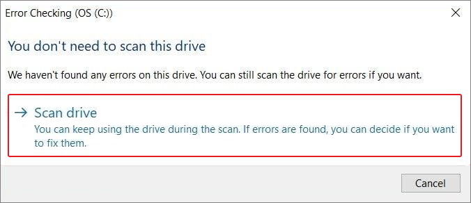 Scan drive