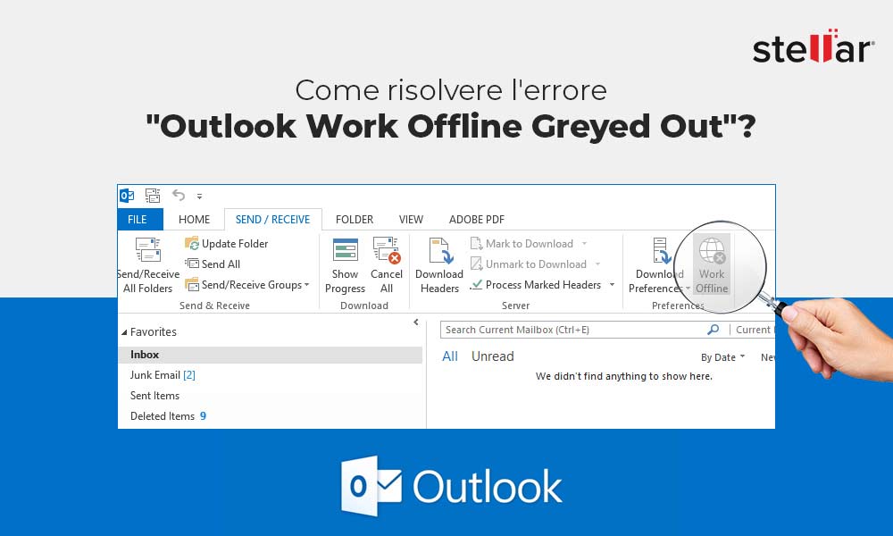 Come risolvere l’errore “Outlook Work Offline Greyed Out”?