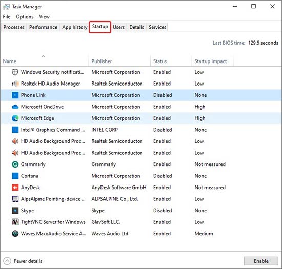 disable tasks in task manager to fix the rpc server is unavailable error