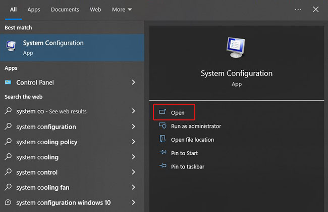 open system configuration