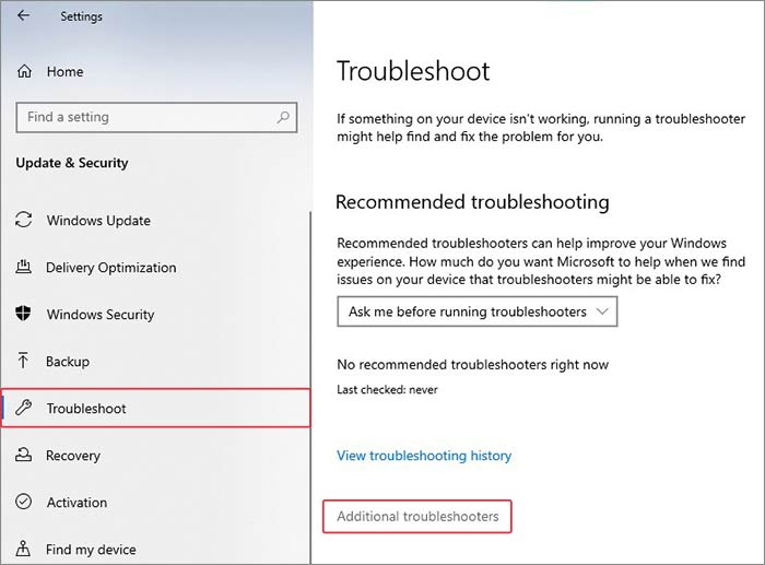 click on additional troubleshooters to troubleshoot the dns server is not responding error