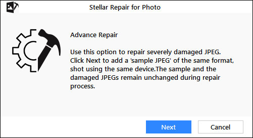 click Next in Advance Repair