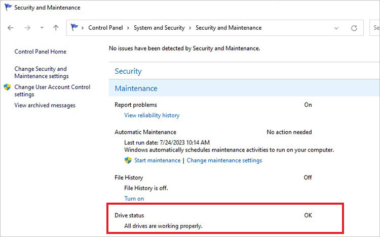 Click-Maintenance-to-see-Drive-Status