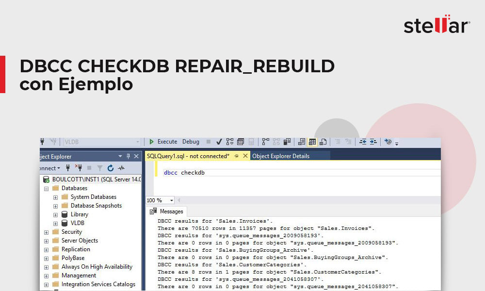 DBCC CHECKDB REPAIR_REBUILD con Ejemplo