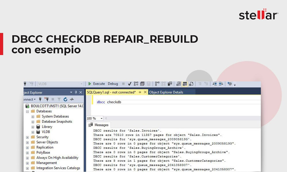 DBCC CHECKDB REPAIR_REBUILD con esempio