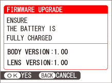 Upgrade Fujifilm camera firmware