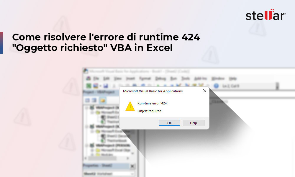 Come risolvere l’errore di runtime 424 “Oggetto richiesto” VBA in Excel