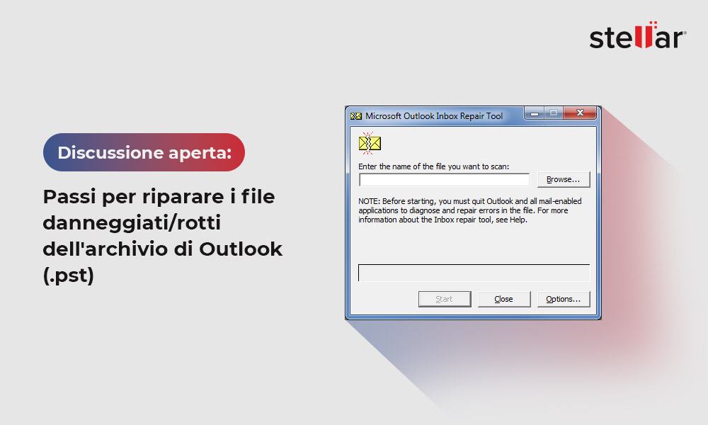 Discussione aperta: Passi per riparare i file danneggiati/rotti dell’archivio di Outlook (.pst)