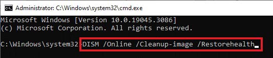 run the dism restore health command to fix error with the OS image causing the system call failed error