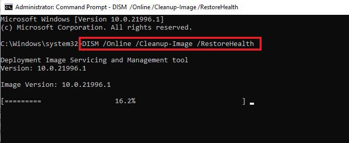 run dism restore health command