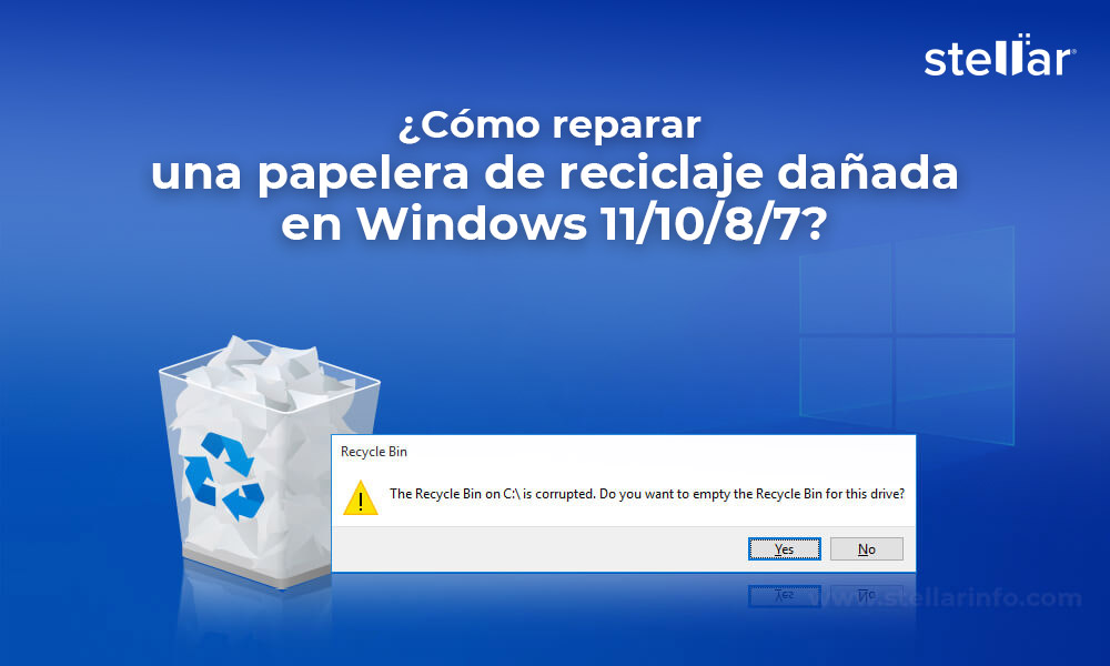 ¿Cómo reparar una papelera de reciclaje dañada en Windows 11/10/8/7?