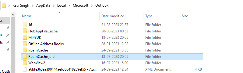 Delete or rename old RoamCache