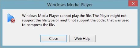 audio codec not supported error windows media player
