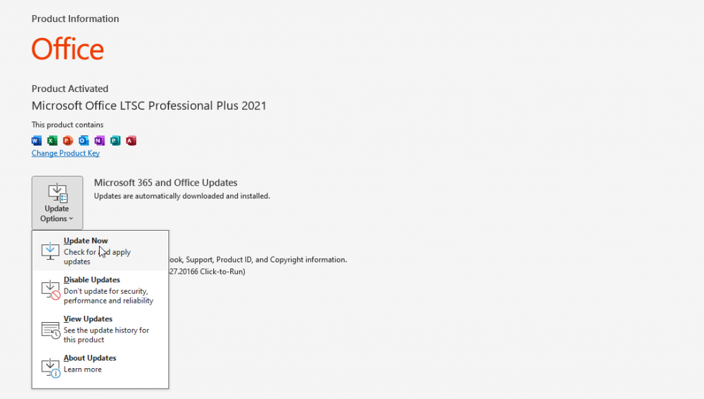 Microsoft Office Activate Window