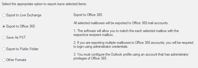 Export to Office 365 Stellar Converter for EDB