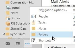 Choose folders option 