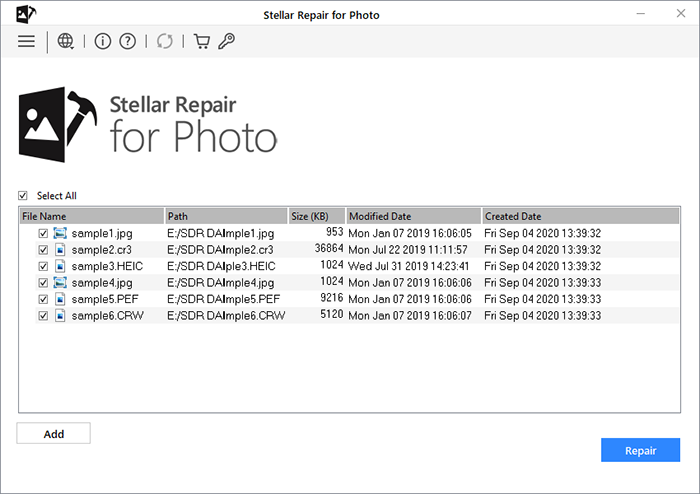 Stellar Repair for Photo - Click Repair