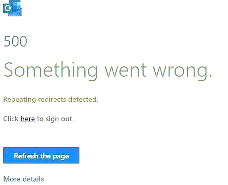 Error 500 in Outlook 1 1