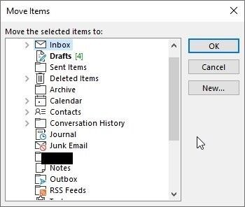 Saving an Outlook mailbox item from Deleted Items folder