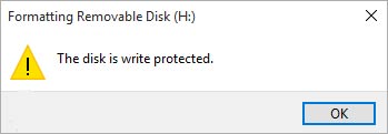 disk write protected