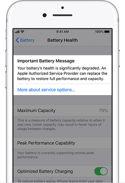 iphone battery health degraded
