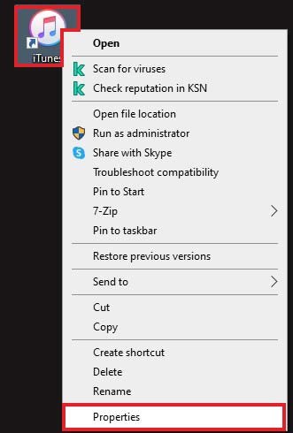 open application properties