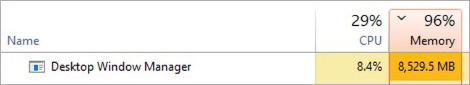 desktop window manager high memory issue on windows pc