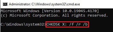 run chkdsk to fix errors and bad clusters on the drive