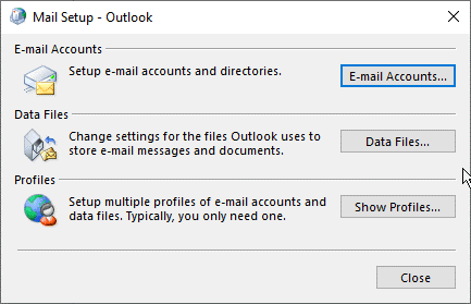 Show Profiles in Outlook