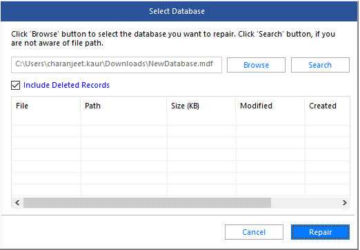 Include Deleted Records Option