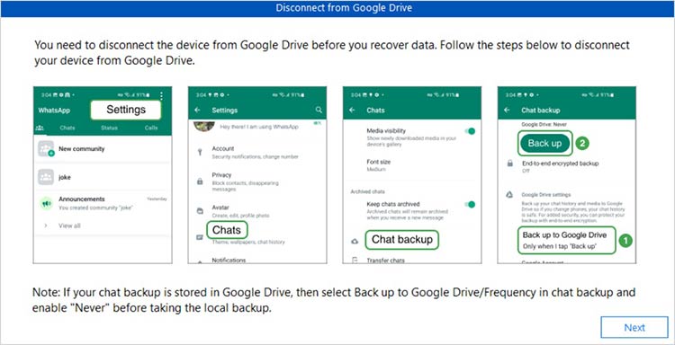 Disconnect from Google Drive