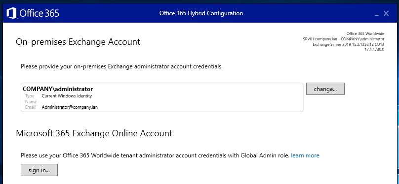 connect the two sources and setup the required connectors 1