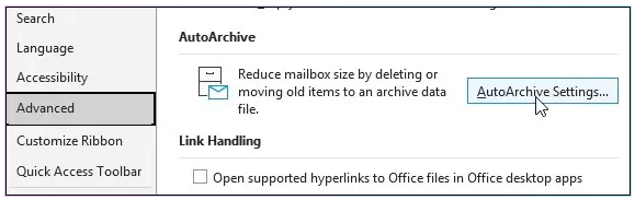 Click on Files select Options and then click on Advanced on the left hand bar