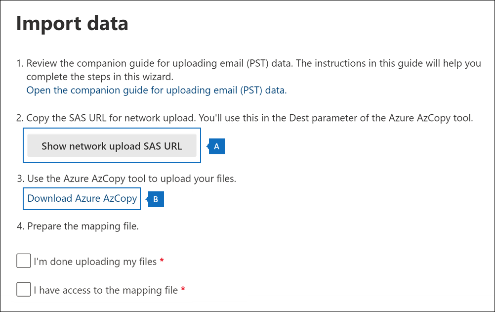 On the next page choose Upload your data from the options