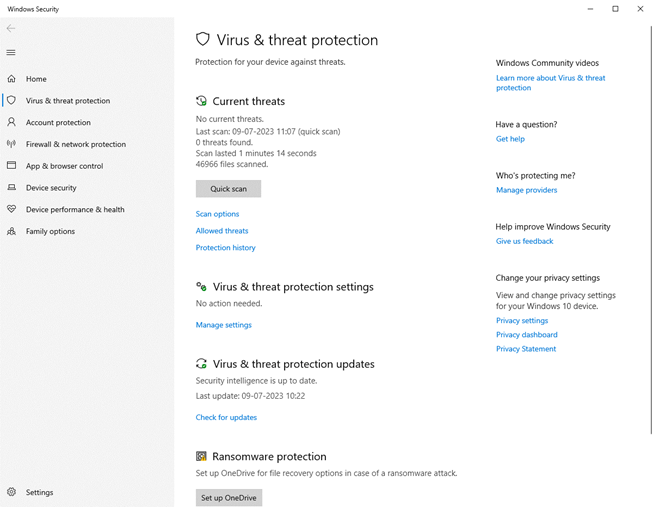 Check if the error 0x800ccc0e is resolved. If yes, make sure to add or allow Outlook as an exception in the security app.