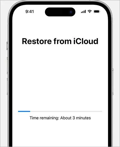 3 restore icloud data