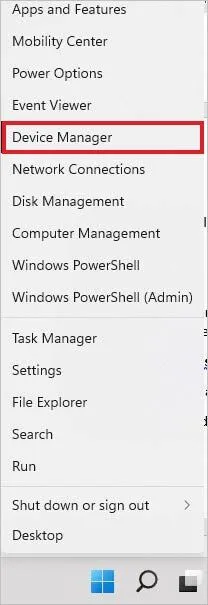 7 open Device Manager from Start Menu