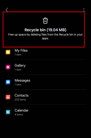 Samsung recycle bin