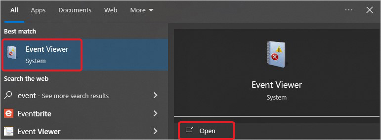 open Event Viewer