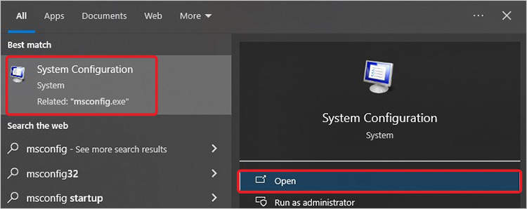 open system configuration