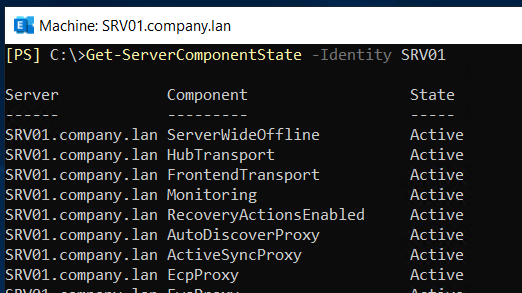 To verify if the server is out of the maintenance mode, you can use the Get ServerComponentState cmdlet as given below