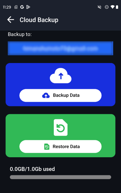 Vault backup data restoration