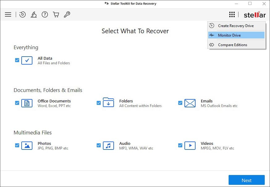 use stellar data recovery toolkit to recover data from NAS