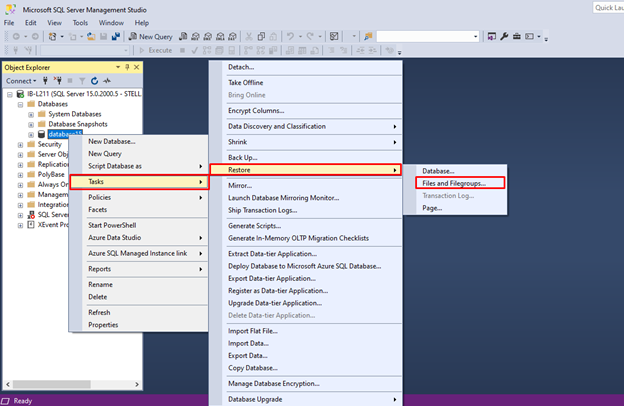 Files and Filegroups in System Database 