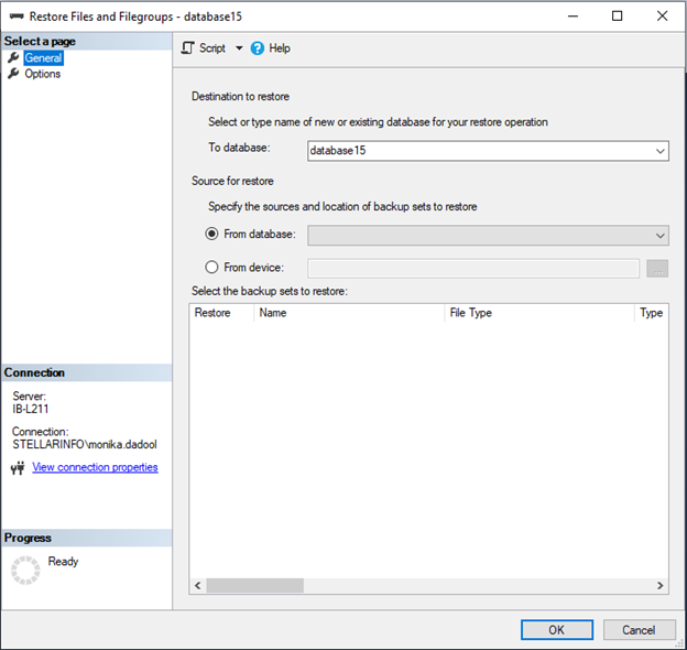 Restore Files and Filegroups in SQL