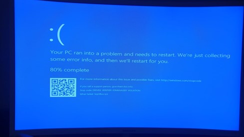 Blue Screen in windows 
