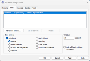 Use Exiting Safe Mode