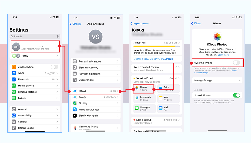 disable icloud photos