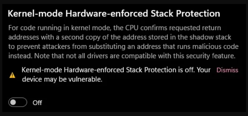 security mechanism within the Windows OS